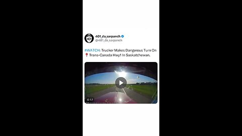 Dangerous Driving By Truck Driver In Saskatchewan