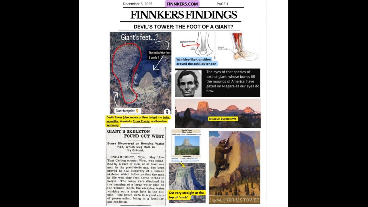 Devils Tower: A Giant Foot?