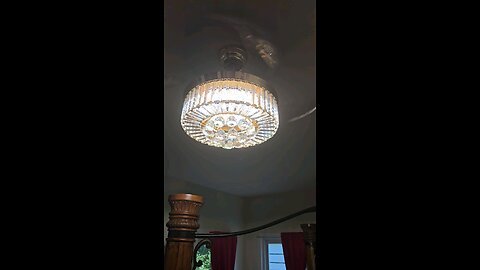 Beautiful crystal chandelier ceiling fan