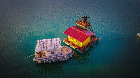 6 days of overnight hunting in a floating house, setting up 3 giant fish traps & fishing! #KOOKIKO