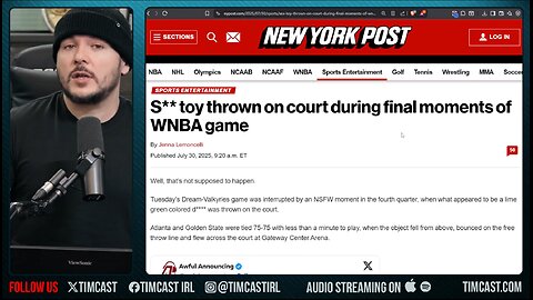 MASSIVE WEENER Thrown On WNBA Court Halting Game, WIG PULL TIME OUT, WNBA IS A JOKE | Tim Pool