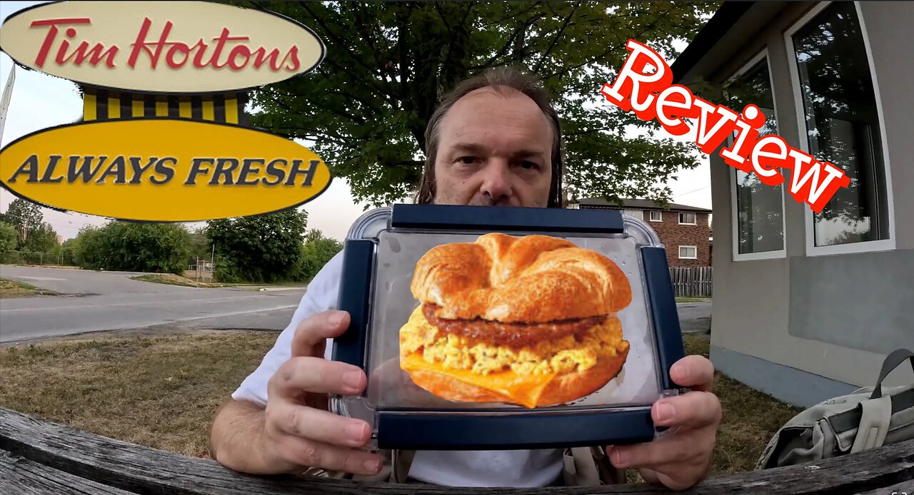 Tim Hortons New Loaded Maple Brown Butter Scrambled Eggs on Croissant Review Canada