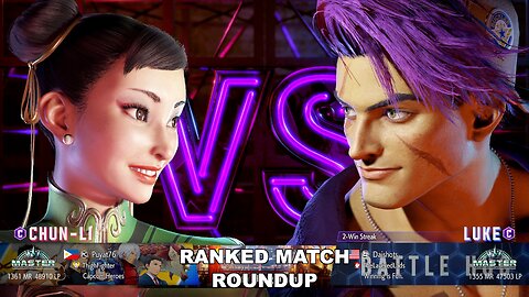 Kuya Kalbo SF6 Ranked Match Roundup. Chun Li Master Rank [Hori Fight Stick]