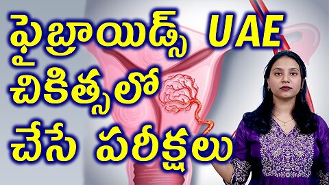 ఫైబ్రాయిడ్స్ UAE చికిత్సలో పరీక్షలు Tests for Fibroids Uterine Artery BloodBlocking or Embolization