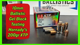 10mm Hornady 200gr XTP Gel Test | Velocity, Penetration & Expansion Analysis
