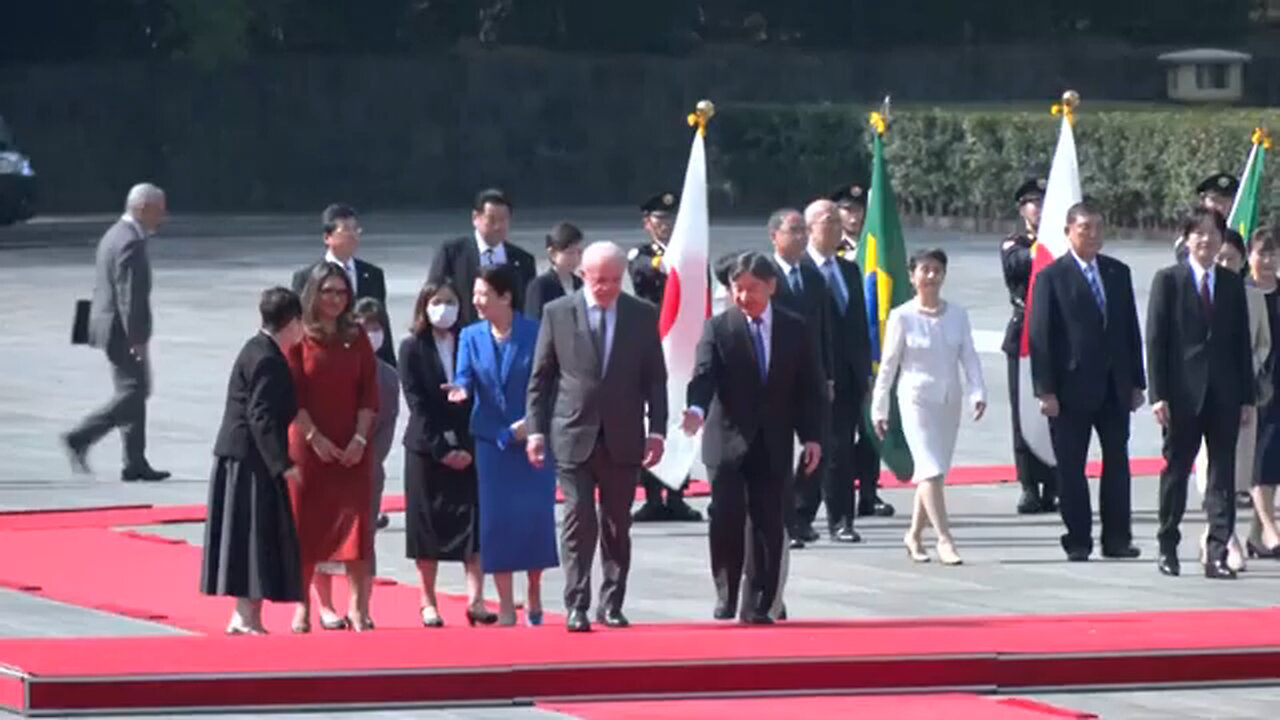 Japan's Emperor holds welcome ceremony for Brazil's President Lula