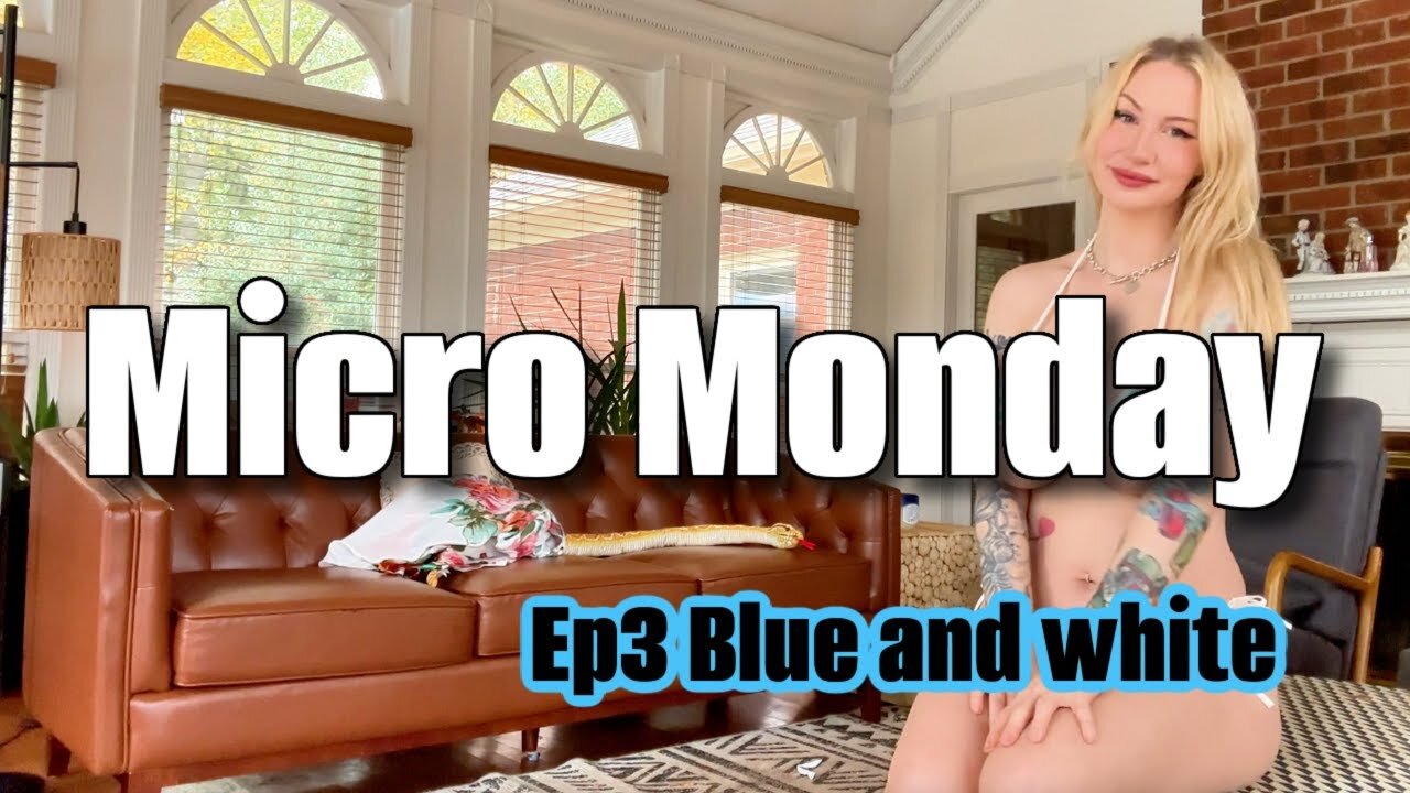 Micro Monday Ep3 Blue and White Striped 2 Piece
