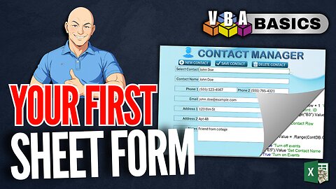 Excel Sheet Forms Made Easy — Even If You’ve Never Touched VBA