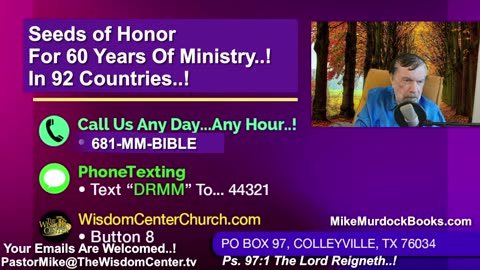 Tues Nov. 11 - Wisdom World With Mike Murdock..!!