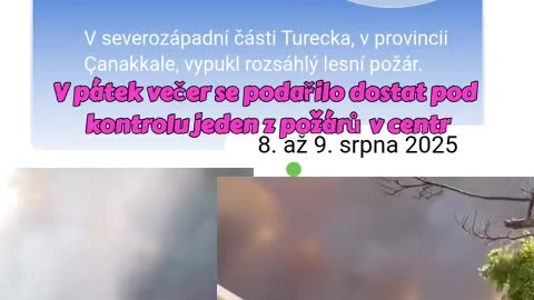 POŽÁRY V TURECKU 8.-9.8.2025