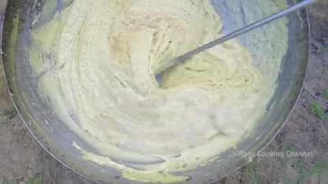 1000_MYSORE_PAK___Traditional_Mysore_Pak_Recipe_Cooking_in_Village___Quick___Easy_Sweet_Recipe
