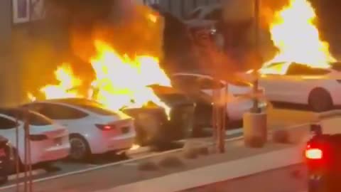 FBI is on the scene after several Teslas were lit on fire at a Tesla service center in Las Vegas