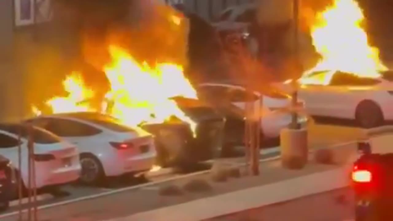 FBI is on the scene after several Teslas were lit on fire at a Tesla service center in Las Vegas