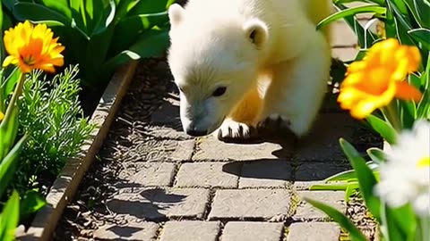 Tiny Hand-Sized Bear Cub Roaming The House .