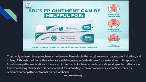 Buy Homeopathic Ointment for Hemorrhoids: A Natural Solution for Relief