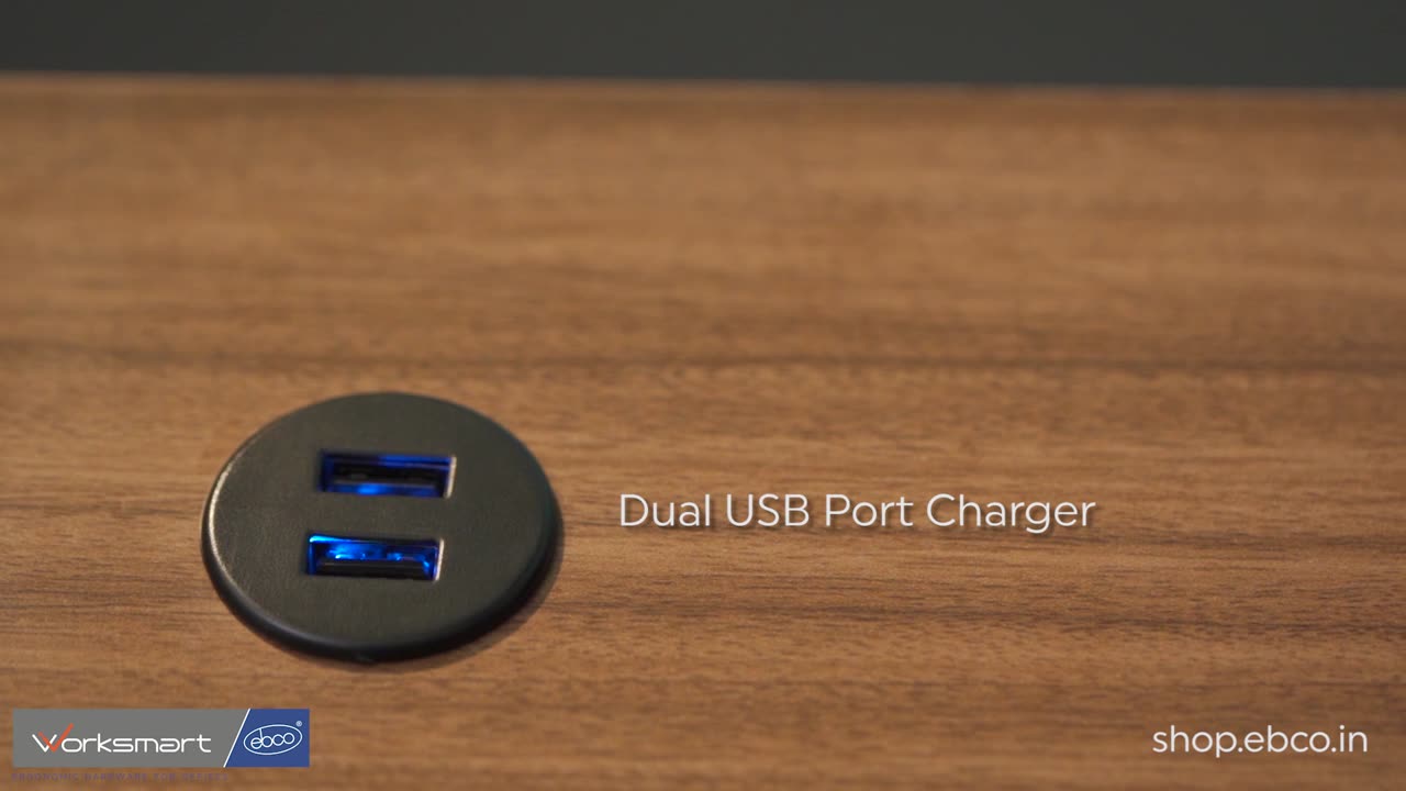 USB Charger Furniture Mount (Circular) | Space-savvy, Smart and Convenient