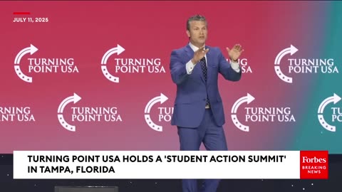 SecDef Pete Hegseth speaks at the "Student Action Summit" in Tampa