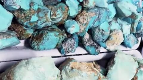 250509-7 Natural Original Turquoise Rough Material: Grasp the Galaxy