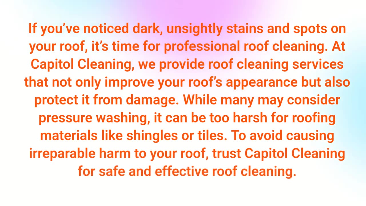Capitol Roof Cleaning in Seattle, WA