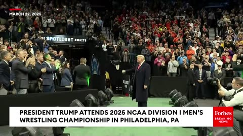 BREAKING NEWS_ Crowd Goes Wild As Trump Arrives At The NCAA Division I Men’s Wrestling championship