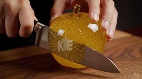 ASMR satisfying kie apple slices