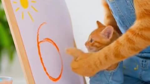 You found the most wholesome art lesson ever! 🎨🐈