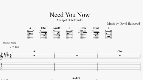 Need You Now (How to play on guitar)