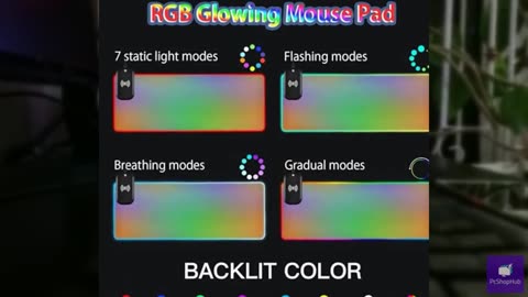 CEBUGI Colorful Gradient Background Wireless Charging Mouse Pad 15W Fast Gaming