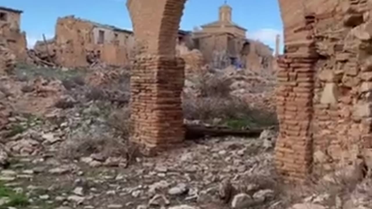 ESPAÑA: PUEBLO DE BELCHITE VIEJO 1937 - GUERRA CIVIL ESPAÑOLA