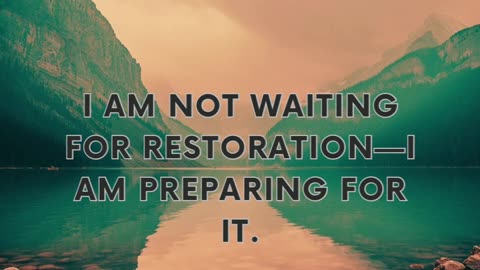 I’m Not Waiting. I’m Preparing.