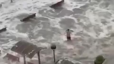 Almost loses his life as vacation is ruined