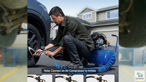 AstroAI Digital Tire Pressure Gauge with Inflator, 3-250 PSI Air Chuck & Compres
