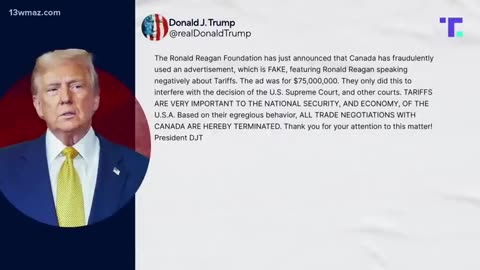 Trump ends trade talks with Canada over TV ad about tariffs