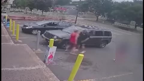 Woman Shoves Elderly Man in Parking Lot
