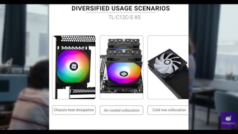 Thermalright 5 Pack TL-C12C-S CPU Fan 120mm ARGB Case Cooler Fan, 4pin PWM Silen