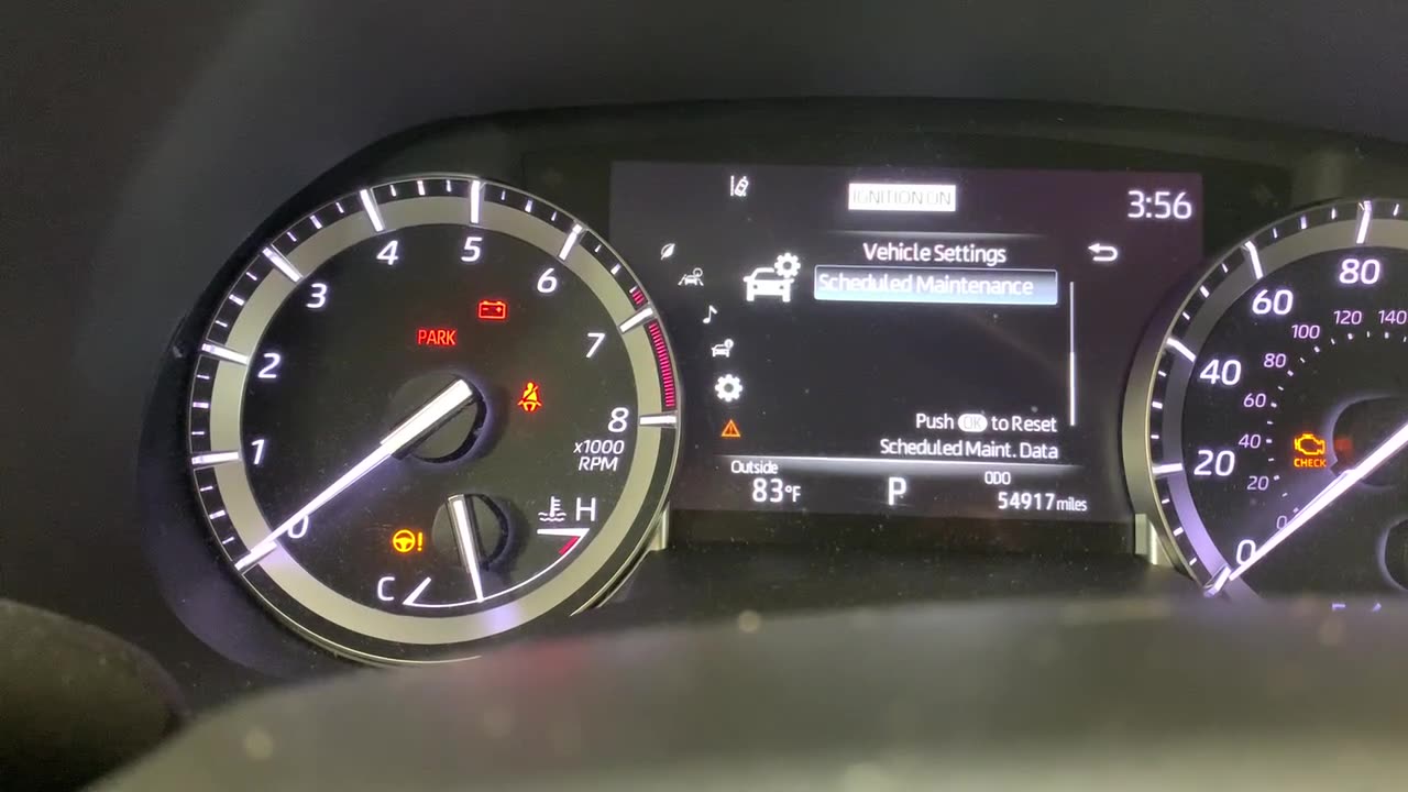 2022 Toyota Highlander - Maintenance Reset