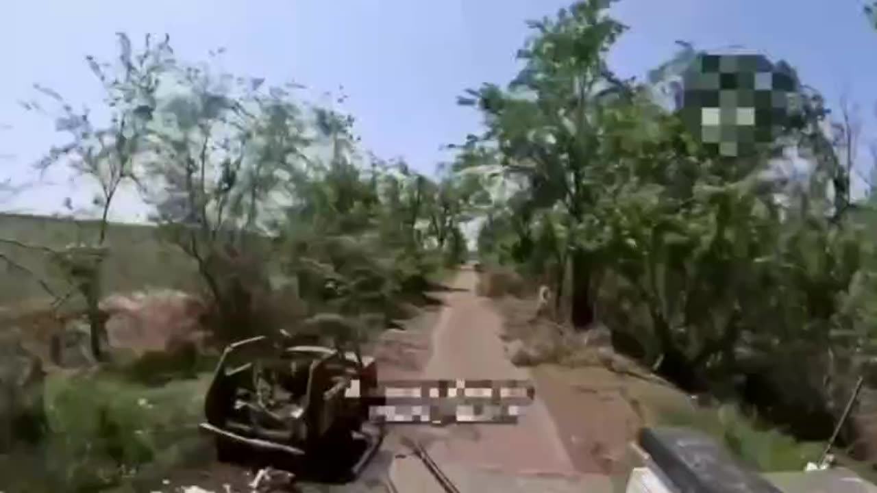 Ukrainians Moving Through Hundreds of Destroyed Russian Vehicles Line Main Road into Pokrovsk