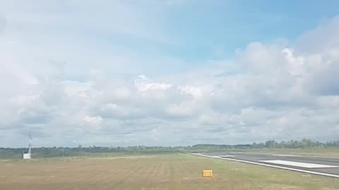 Engines humming, wings steady — Lion Air taxiing for takeoff ✈️☀️