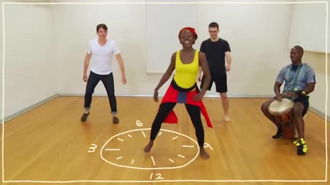 Five Minute Dance Lesson - African Dance Lesson 3 Dancing on the Clock