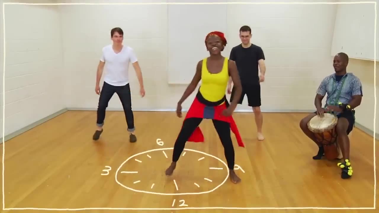 Five Minute Dance Lesson - African Dance Lesson 3 Dancing on the Clock
