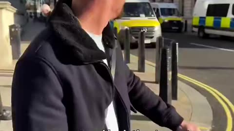 Police vans in case of Muslim terrorism