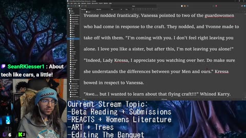Beta Reading + REACTS + Commentary + Womens Literature! Wheel of Time! Art Arc Drawing: Trees! Blue Horror Stories PREMIERE!