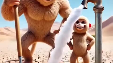 Cute little monkey shorts viral video