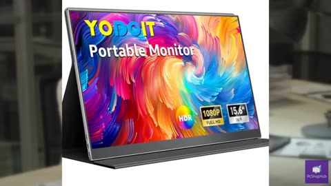 Yodoit Portable Monitor for Laptop, 15.6" 1920×1080 Travel Monitor FHD Screen IP