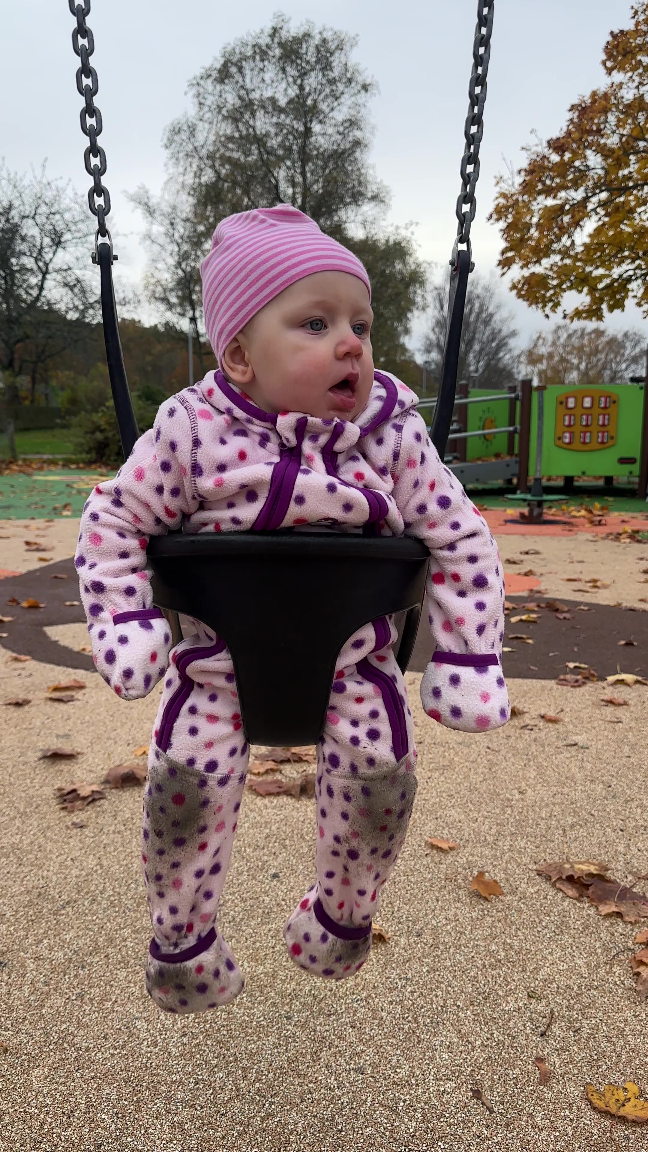 Baby Kayla Riding the Swing | Playground Joy Moment