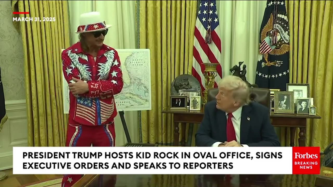 Trump Takes Multiple Questions From Press As 'Liberation Day' Tariffs Are Finalized