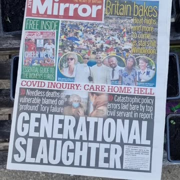 Look now - "generational slaughter" - Front page today - UK