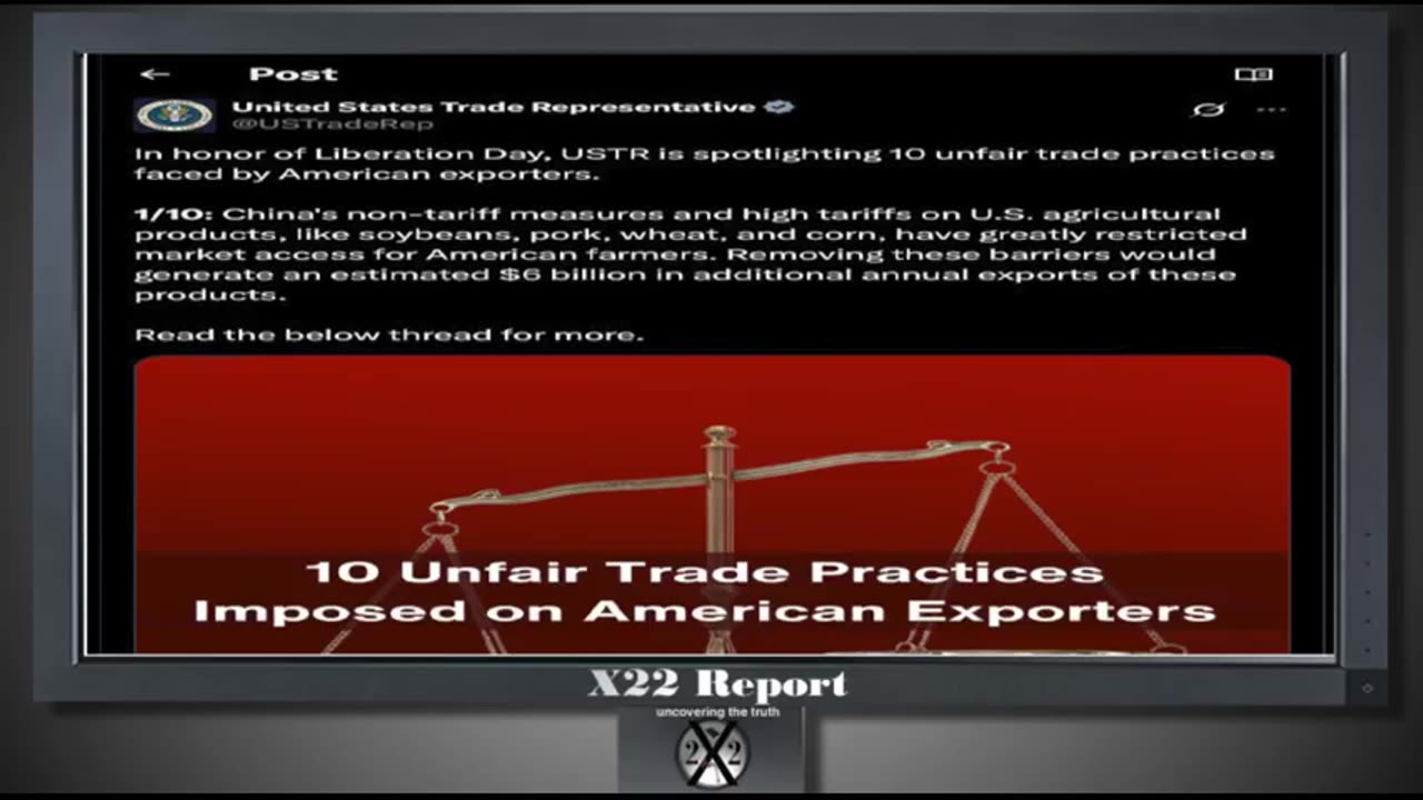 X-22 Fin. Report - Tariffs Have Trapped Globalists, Trump Is Putting An End To The Endless...4-3-25