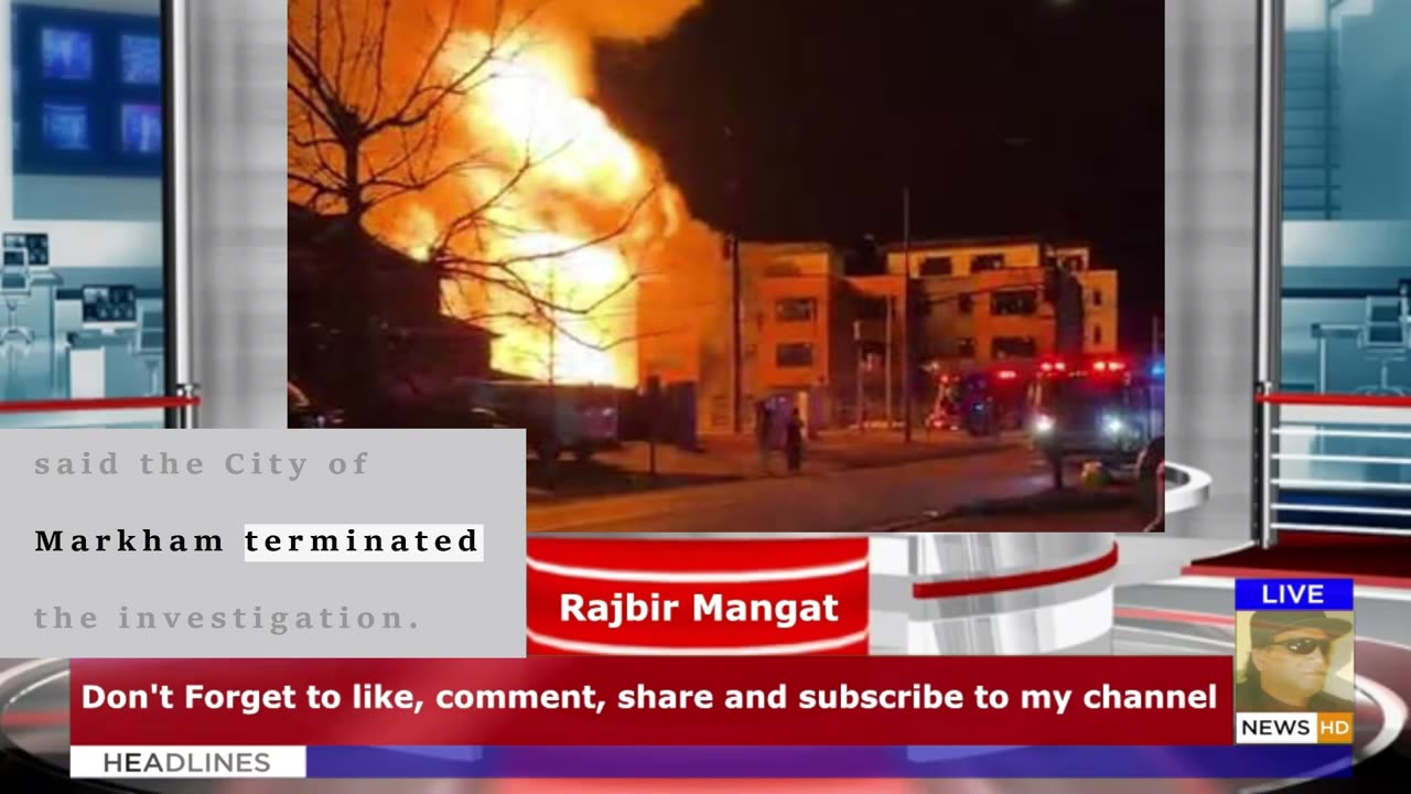 Large fire destroys 4 newly built vacant townhouses in Markham