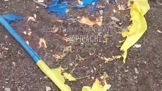 🇺🇦🇷🇺 Ukraine Russia War | Russian Soldier Lights Up Ukrainian Flag | RCF